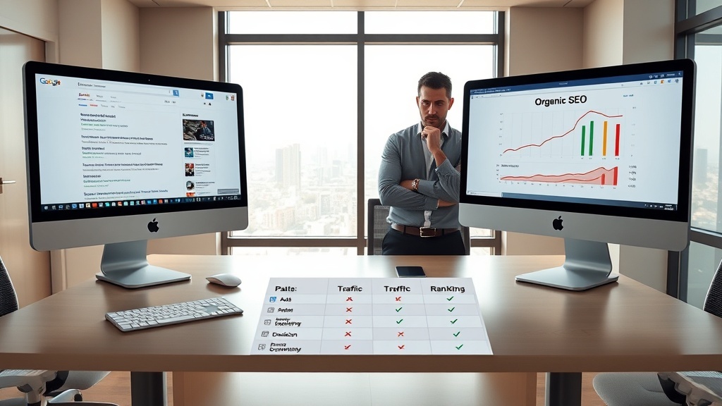 טבלת השוואה – קידום ממומן מול קידום אורגני